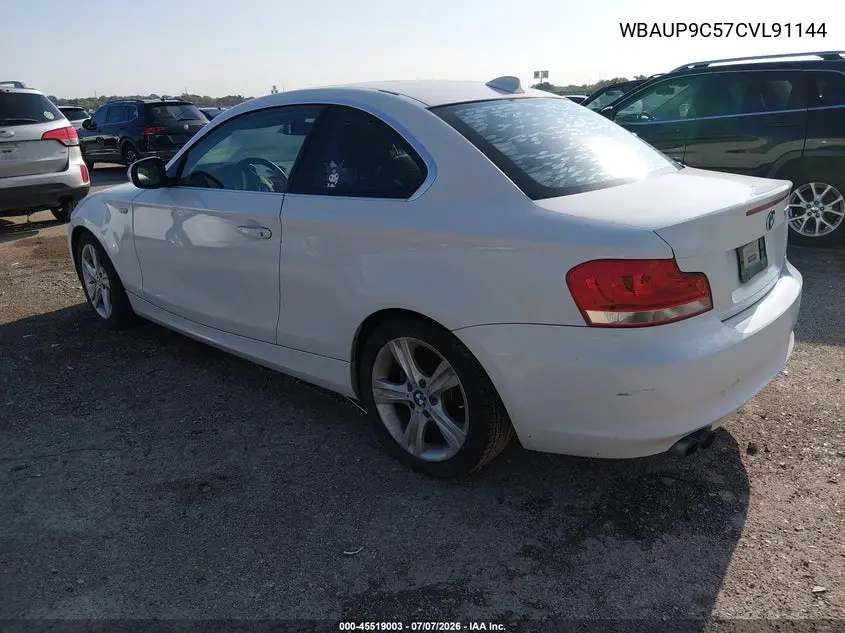 2012 BMW 128I VIN: WBAUP9C57CVL91144 Lot: 45519003