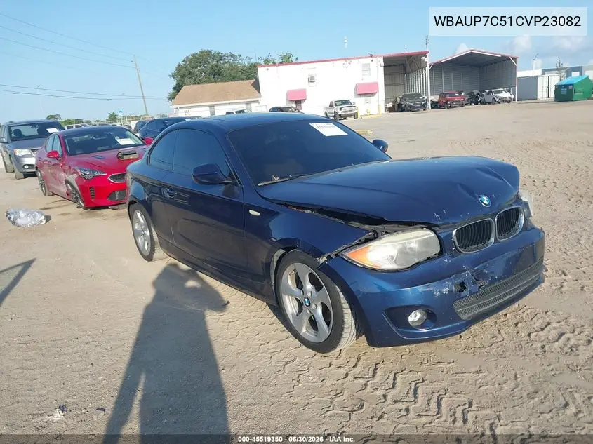 2012 BMW 128I VIN: WBAUP7C51CVP23082 Lot: 45519350