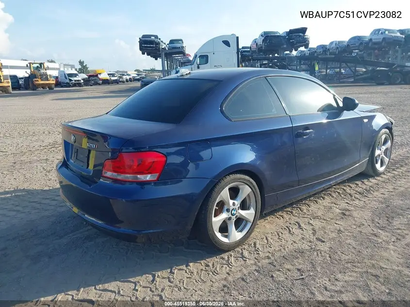 2012 BMW 128I VIN: WBAUP7C51CVP23082 Lot: 45519350