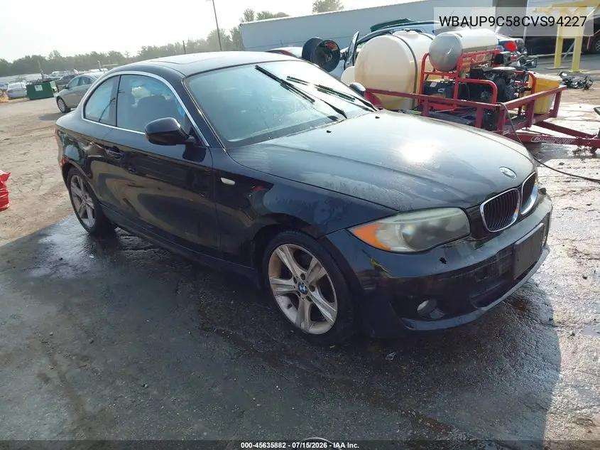 2012 BMW 128I VIN: WBAUP9C58CVS94227 Lot: 45635882