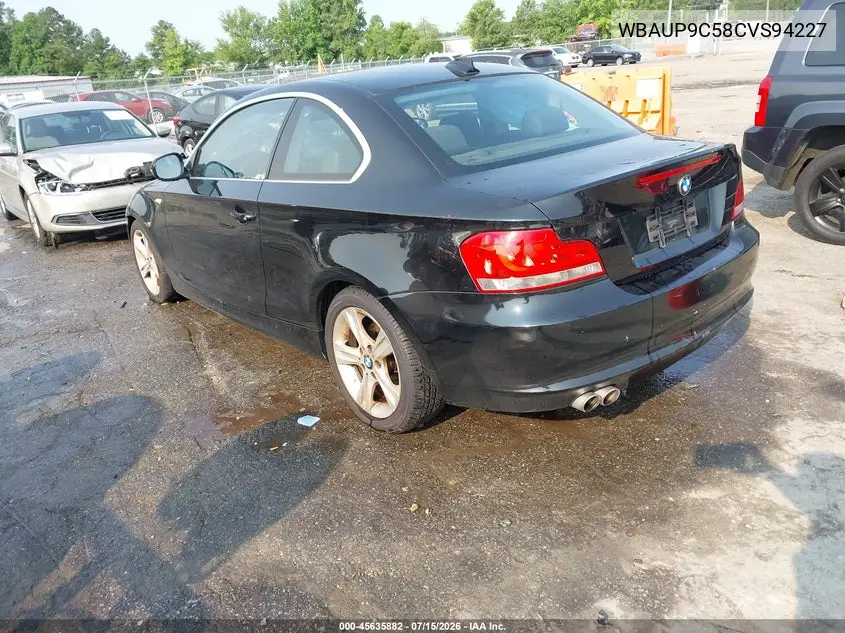 2012 BMW 128I VIN: WBAUP9C58CVS94227 Lot: 45635882