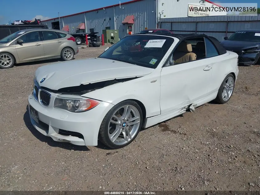 2013 BMW 135I VIN: WBAUN7C5XDVM28196 Lot: 44888215