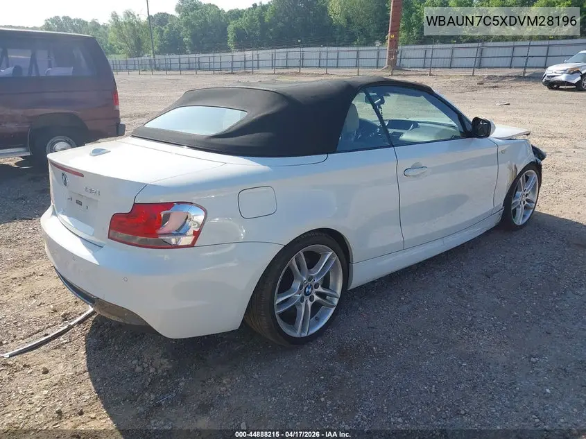 2013 BMW 135I VIN: WBAUN7C5XDVM28196 Lot: 44888215