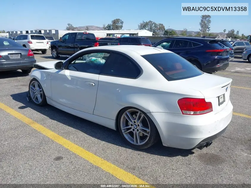 2013 BMW 135I VIN: WBAUC9C5XDVM13358 Lot: 44932307