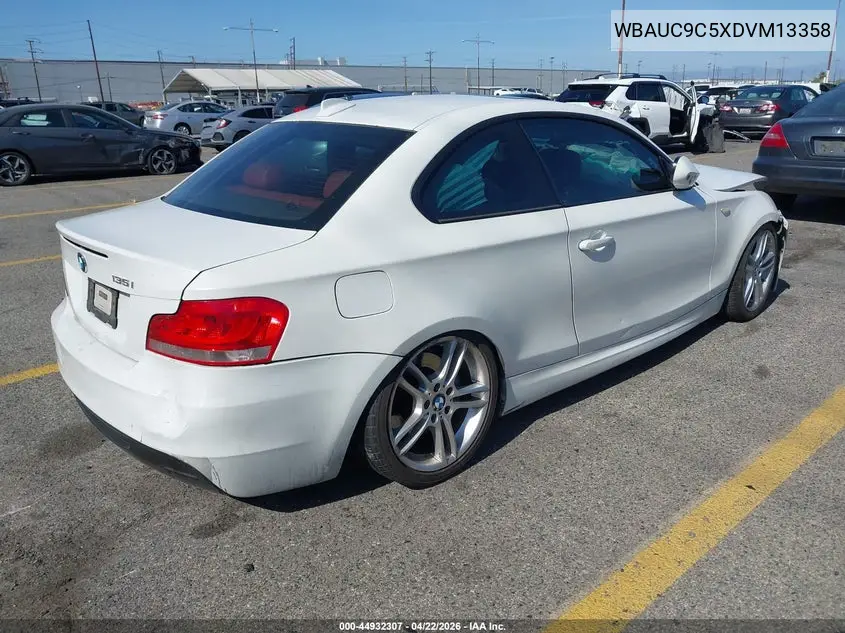 2013 BMW 135I VIN: WBAUC9C5XDVM13358 Lot: 44932307