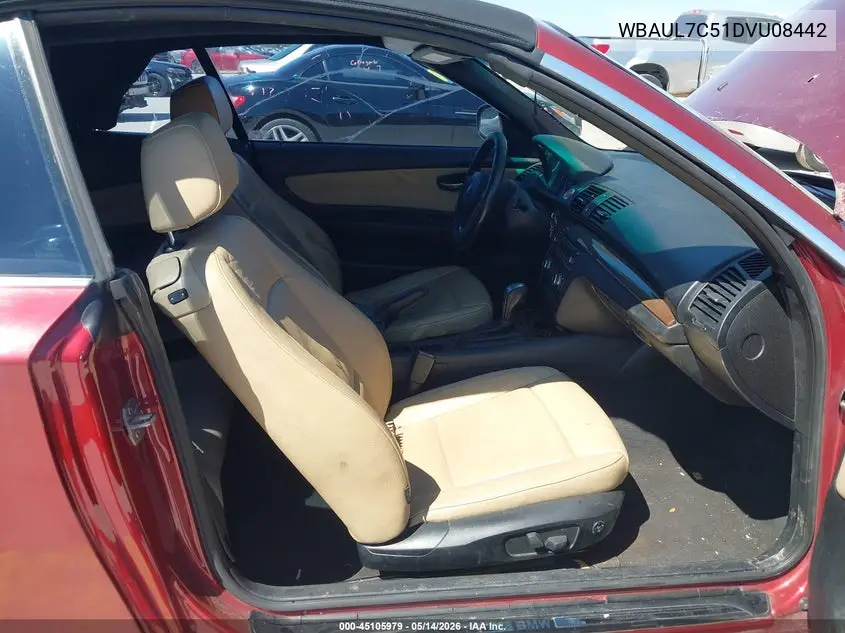 2013 BMW 128I VIN: WBAUL7C51DVU08442 Lot: 45105979