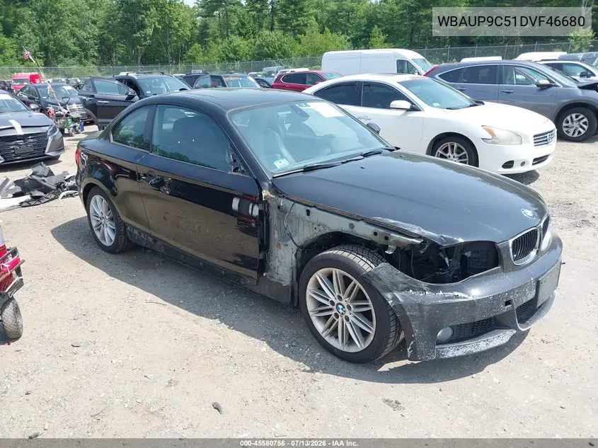 2013 BMW 128I VIN: WBAUP9C51DVF46680 Lot: 45580756