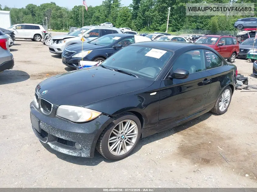 2013 BMW 128I VIN: WBAUP9C51DVF46680 Lot: 45580756