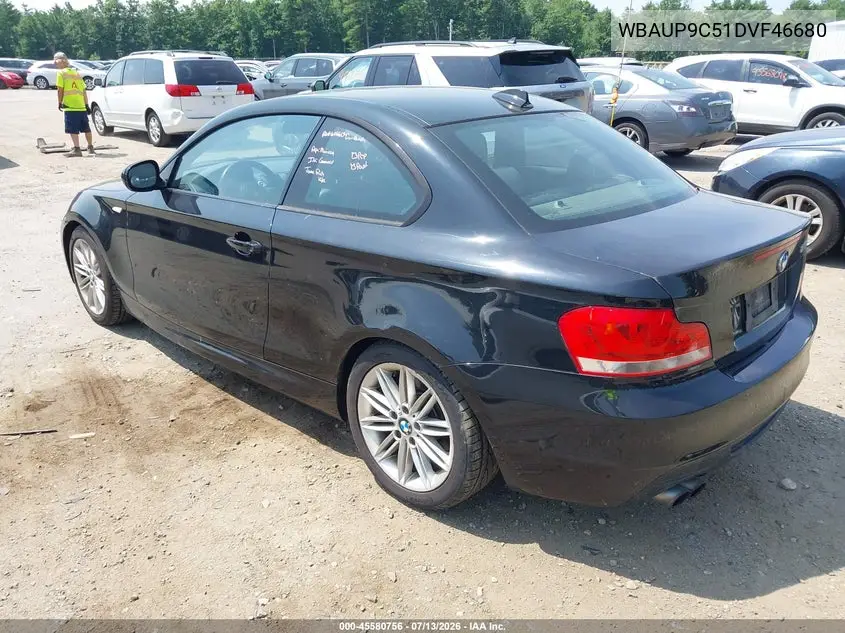 2013 BMW 128I VIN: WBAUP9C51DVF46680 Lot: 45580756