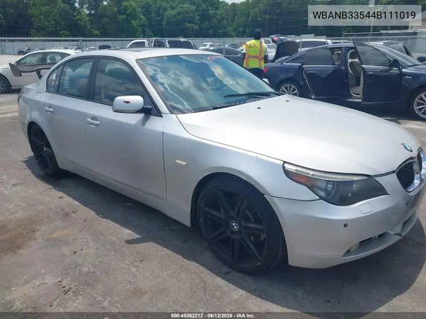2004 BMW 545I VIN: WBANB33544B111019 Lot: 45382212