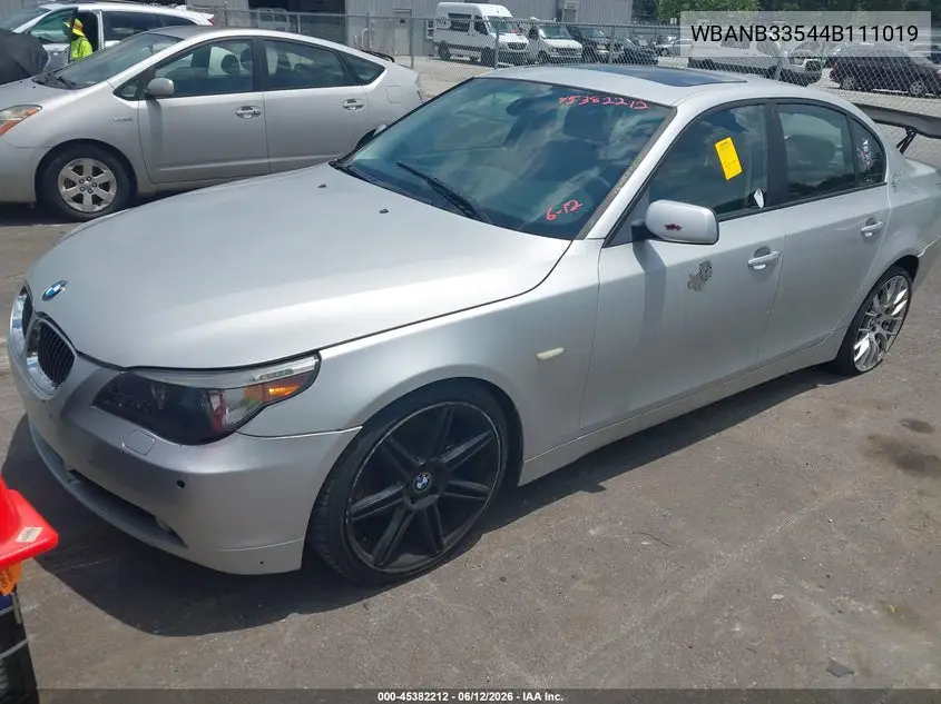 2004 BMW 545I VIN: WBANB33544B111019 Lot: 45382212