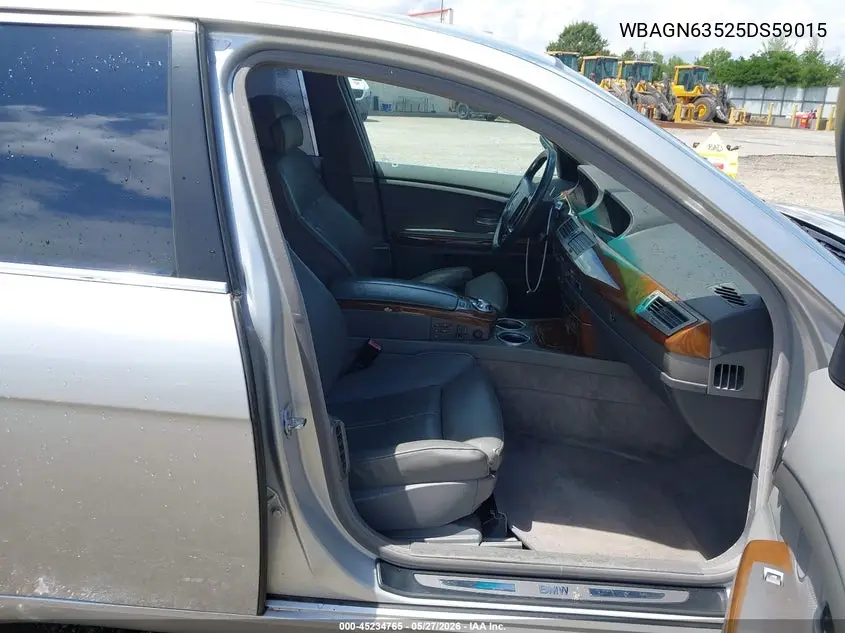 2005 BMW 745Li VIN: WBAGN63525DS59015 Lot: 45234765