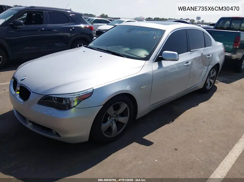 2006 BMW 530I VIN: WBANE735X6CM30470 Lot: 45530793