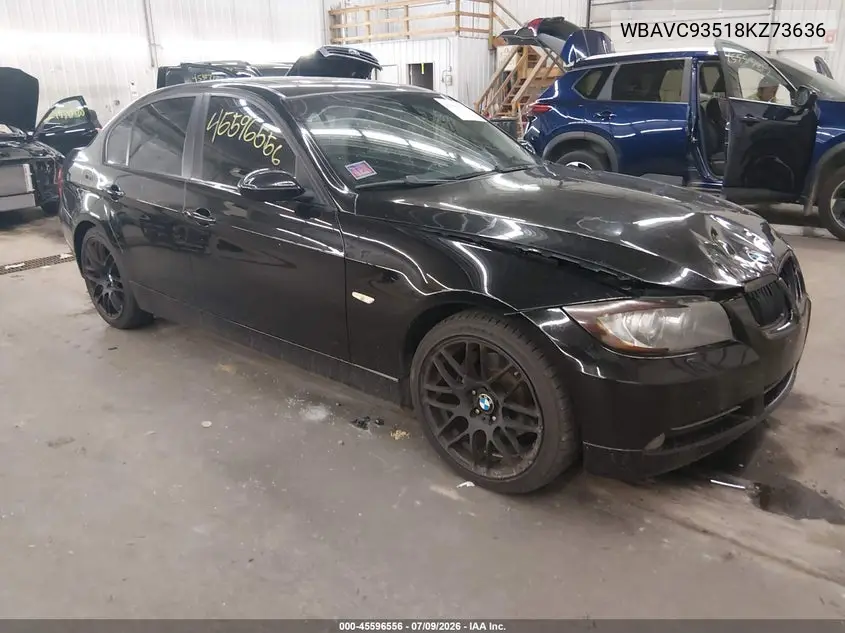 2008 BMW 328Xi VIN: WBAVC93518KZ73636 Lot: 45596556