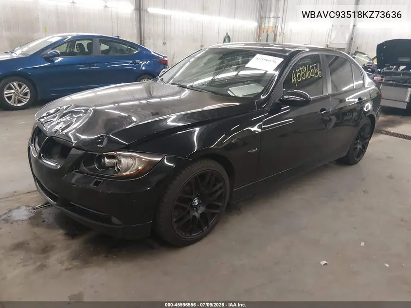 2008 BMW 328Xi VIN: WBAVC93518KZ73636 Lot: 45596556