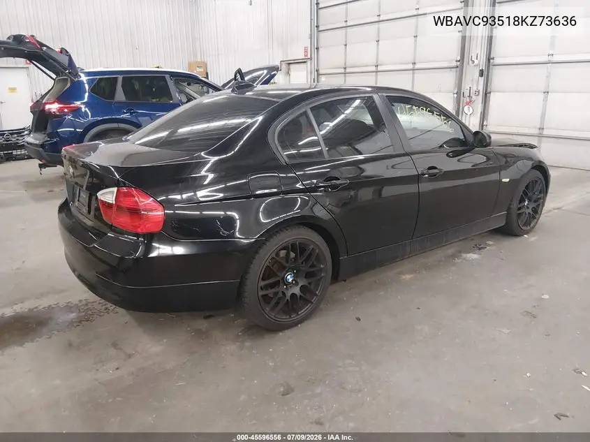 2008 BMW 328Xi VIN: WBAVC93518KZ73636 Lot: 45596556