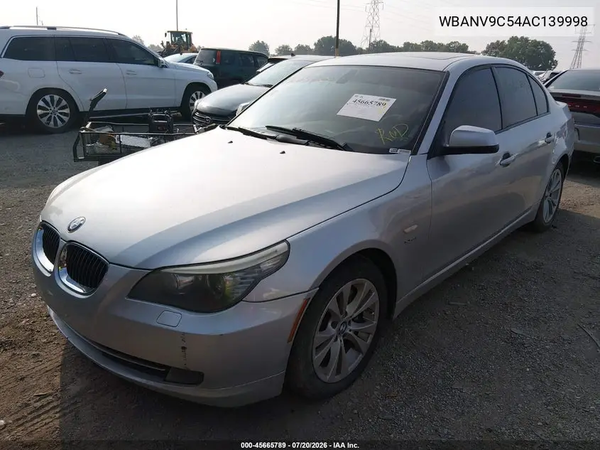 2010 BMW 535I xDrive VIN: WBANV9C54AC139998 Lot: 45665789