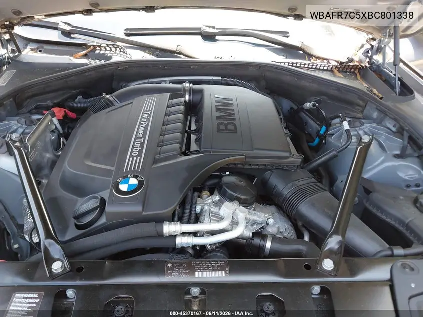 2011 BMW 535I VIN: WBAFR7C5XBC801338 Lot: 45370167