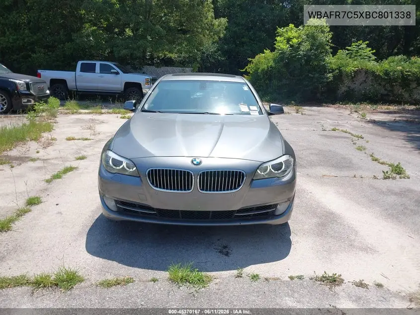 2011 BMW 535I VIN: WBAFR7C5XBC801338 Lot: 45370167