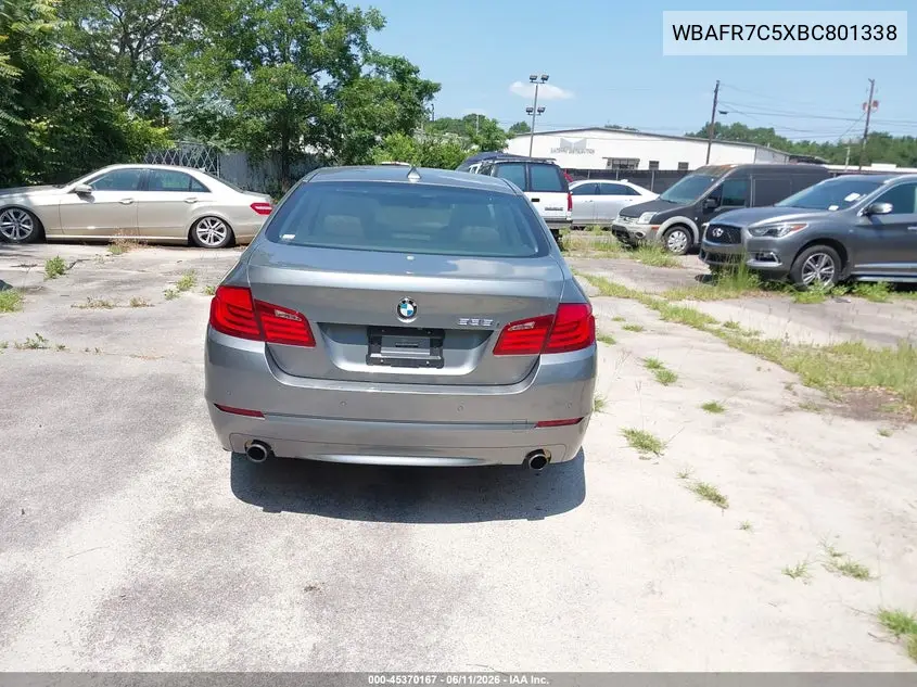 2011 BMW 535I VIN: WBAFR7C5XBC801338 Lot: 45370167