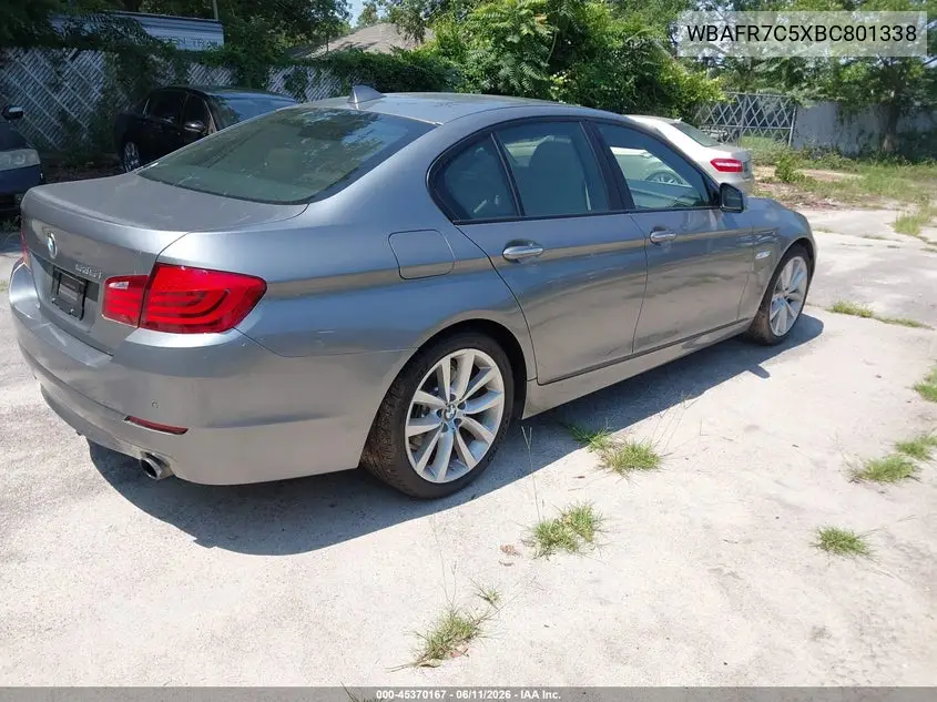 2011 BMW 535I VIN: WBAFR7C5XBC801338 Lot: 45370167