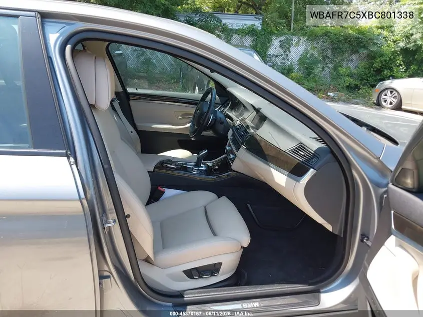 2011 BMW 535I VIN: WBAFR7C5XBC801338 Lot: 45370167