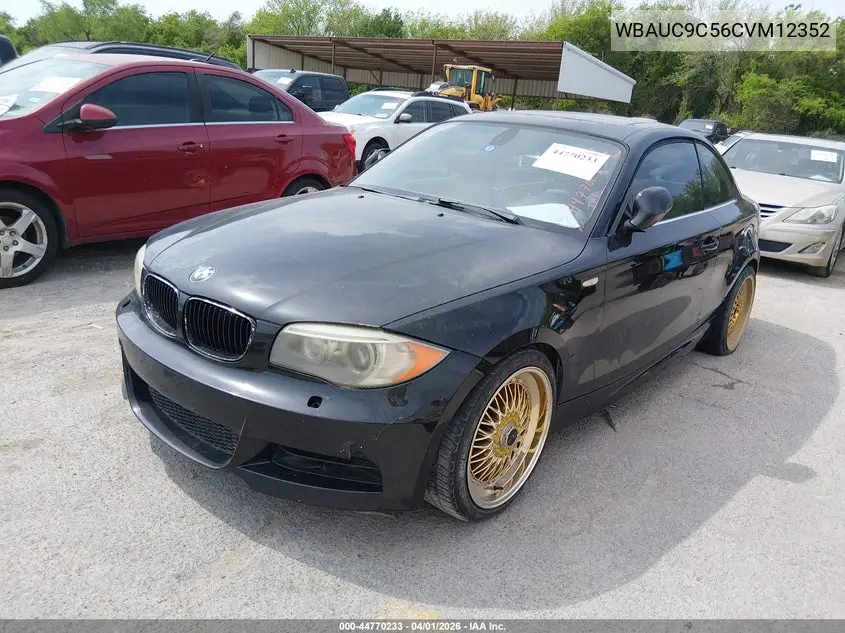 2012 BMW 135I VIN: WBAUC9C56CVM12352 Lot: 44770233