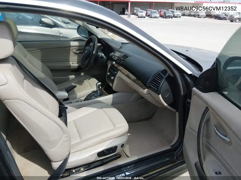 2012 BMW 135I VIN: WBAUC9C56CVM12352 Lot: 44770233