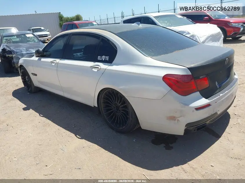2012 BMW 750Li VIN: WBAKB8C50CC962789 Lot: 45350698