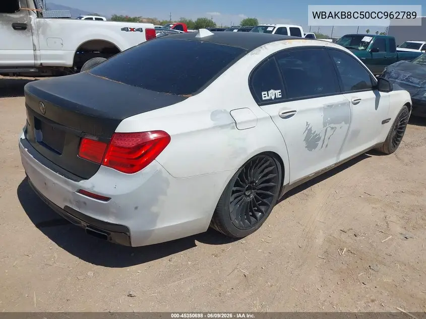 2012 BMW 750Li VIN: WBAKB8C50CC962789 Lot: 45350698