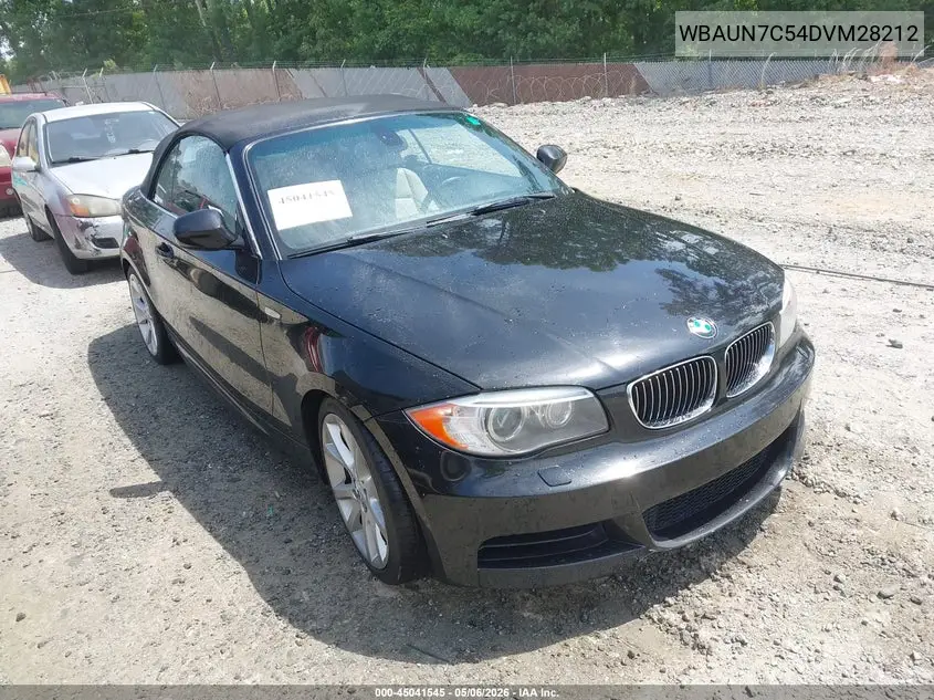 2013 BMW 135I VIN: WBAUN7C54DVM28212 Lot: 45041545