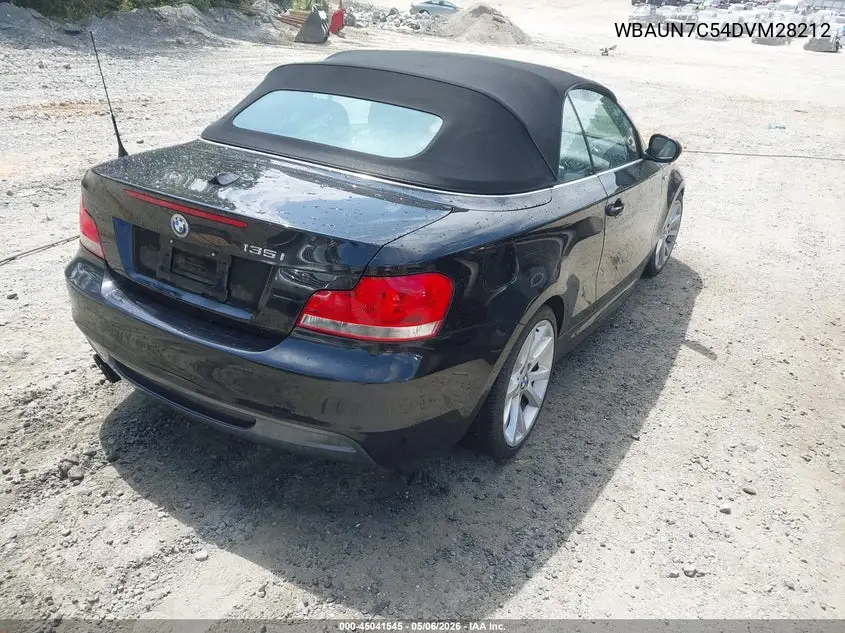 2013 BMW 135I VIN: WBAUN7C54DVM28212 Lot: 45041545