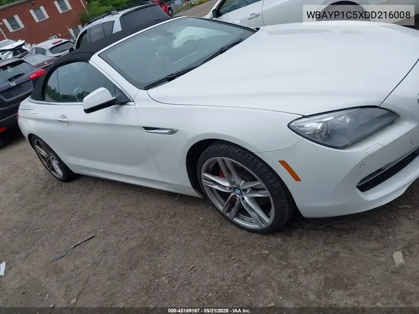 2013 BMW 650I xDrive VIN: WBAYP1C5XDD216008 Lot: 45169167