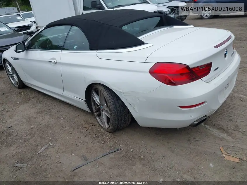 2013 BMW 650I xDrive VIN: WBAYP1C5XDD216008 Lot: 45169167