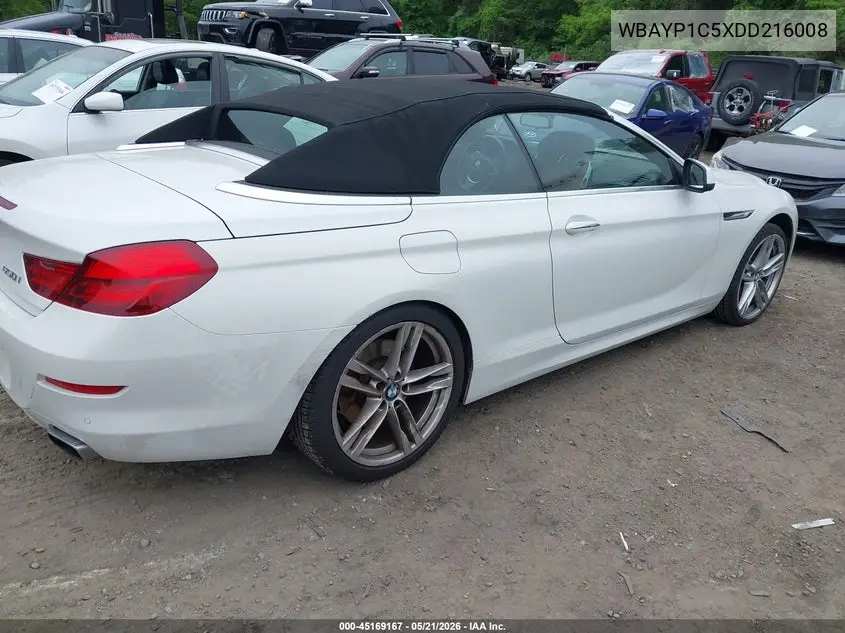 2013 BMW 650I xDrive VIN: WBAYP1C5XDD216008 Lot: 45169167
