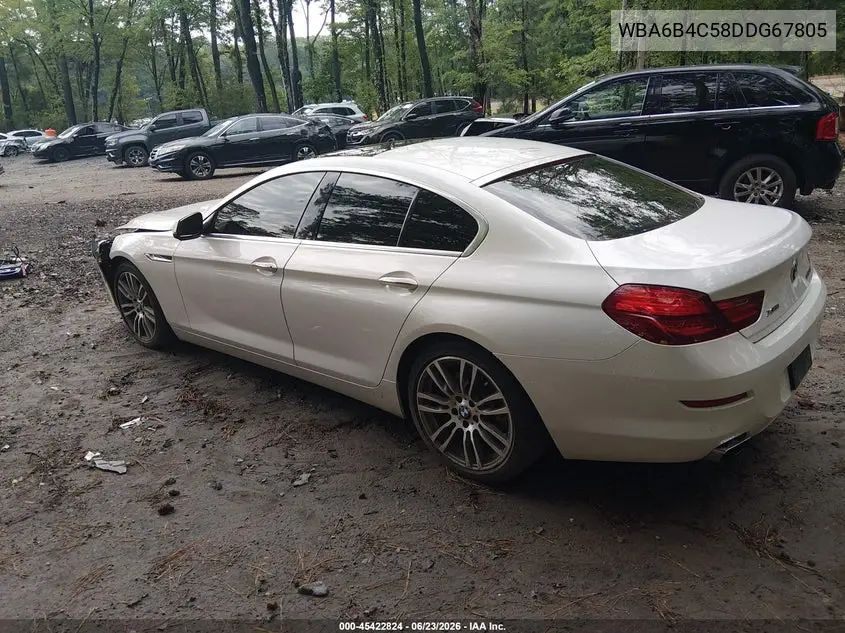 2013 BMW 650I Gran Coupe xDrive VIN: WBA6B4C58DDG67805 Lot: 45422824