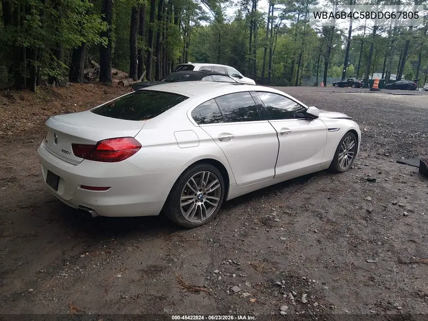 2013 BMW 650I Gran Coupe xDrive VIN: WBA6B4C58DDG67805 Lot: 45422824
