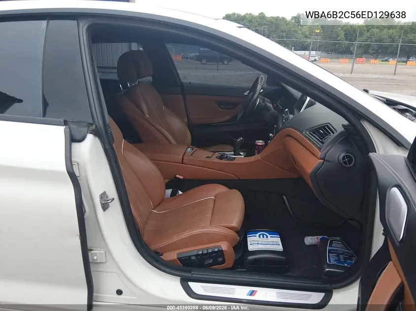 2014 BMW 650I Gran Coupe VIN: WBA6B2C56ED129638 Lot: 45350288