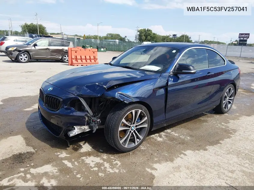 2015 BMW 228I VIN: WBA1F5C53FV257041 Lot: 45356000