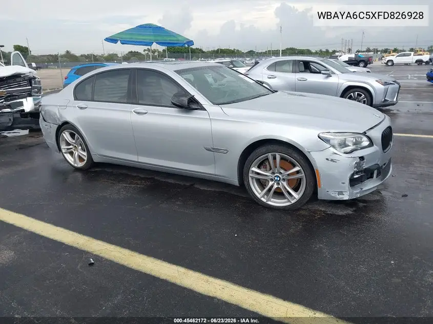 2015 BMW 740I VIN: WBAYA6C5XFD826928 Lot: 45462172