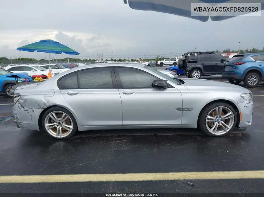 2015 BMW 740I VIN: WBAYA6C5XFD826928 Lot: 45462172