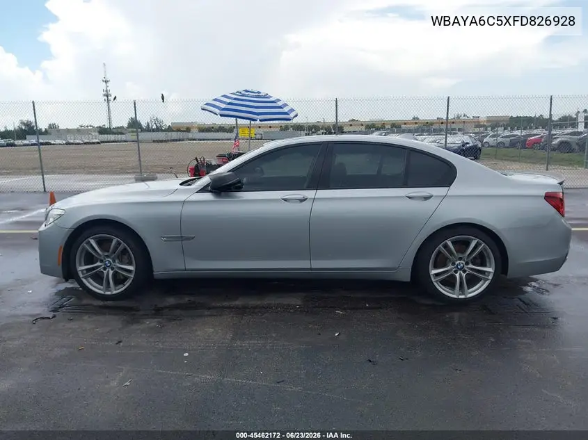 2015 BMW 740I VIN: WBAYA6C5XFD826928 Lot: 45462172