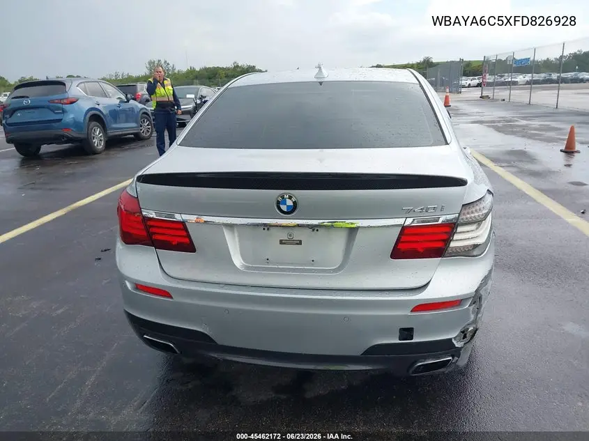 2015 BMW 740I VIN: WBAYA6C5XFD826928 Lot: 45462172