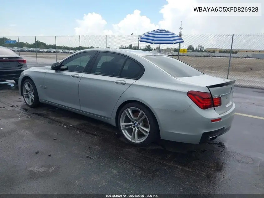 2015 BMW 740I VIN: WBAYA6C5XFD826928 Lot: 45462172