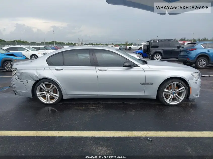 2015 BMW 740I VIN: WBAYA6C5XFD826928 Lot: 45462172