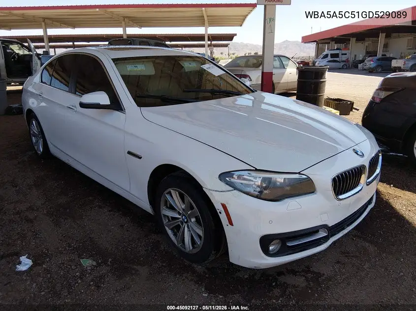 2016 BMW 528I VIN: WBA5A5C51GD529089 Lot: 45092127