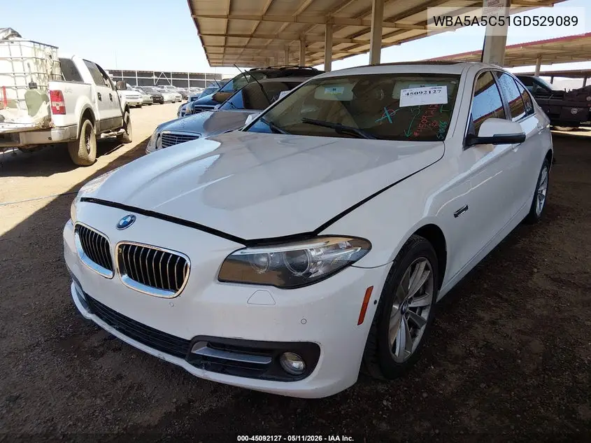 2016 BMW 528I VIN: WBA5A5C51GD529089 Lot: 45092127