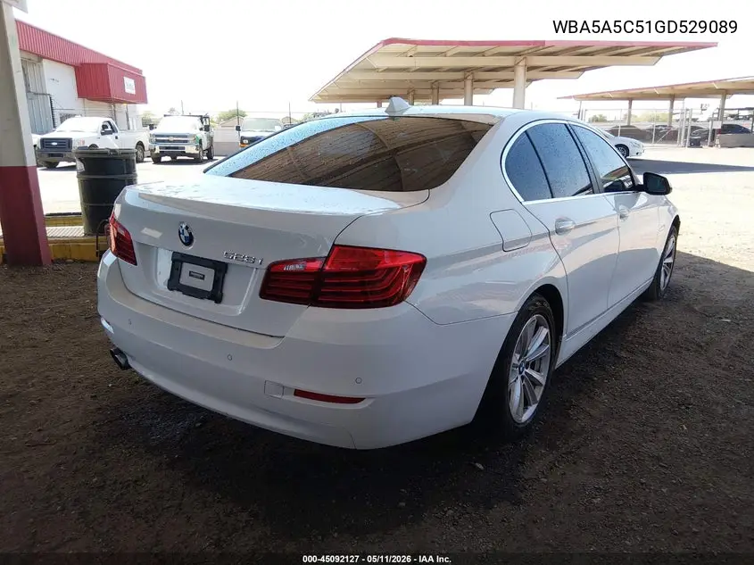 2016 BMW 528I VIN: WBA5A5C51GD529089 Lot: 45092127