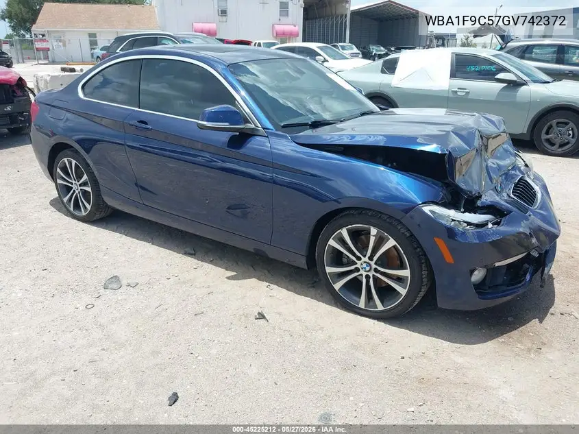 2016 BMW 228I VIN: WBA1F9C57GV742372 Lot: 45225212