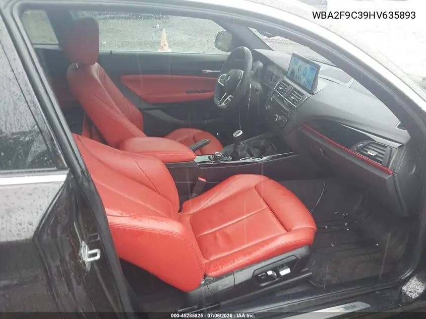 2017 BMW 230I VIN: WBA2F9C39HV635893 Lot: 45285825